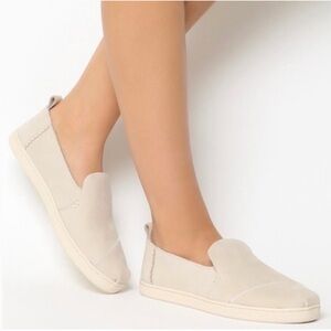 Toms Deconstructed Alpargata Slip on in Birch Nubuck Leather Women’s Sz 9 1/2